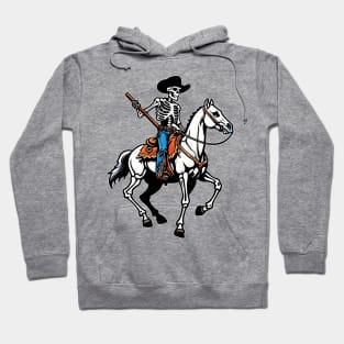 Funny Cowgirl Western Rodeo Skeleton Retro Hoodie